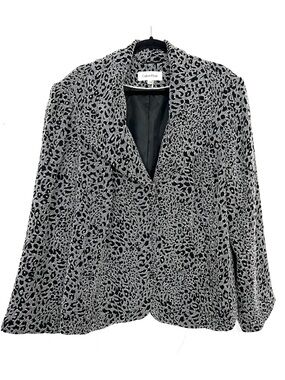 Calvin Klein Jacket Grey Black Leopard Pattern 24W 3X